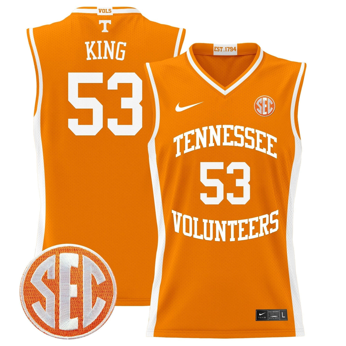 TENN 2024 Lightweight Basketball Jersey - Stitched product image 21