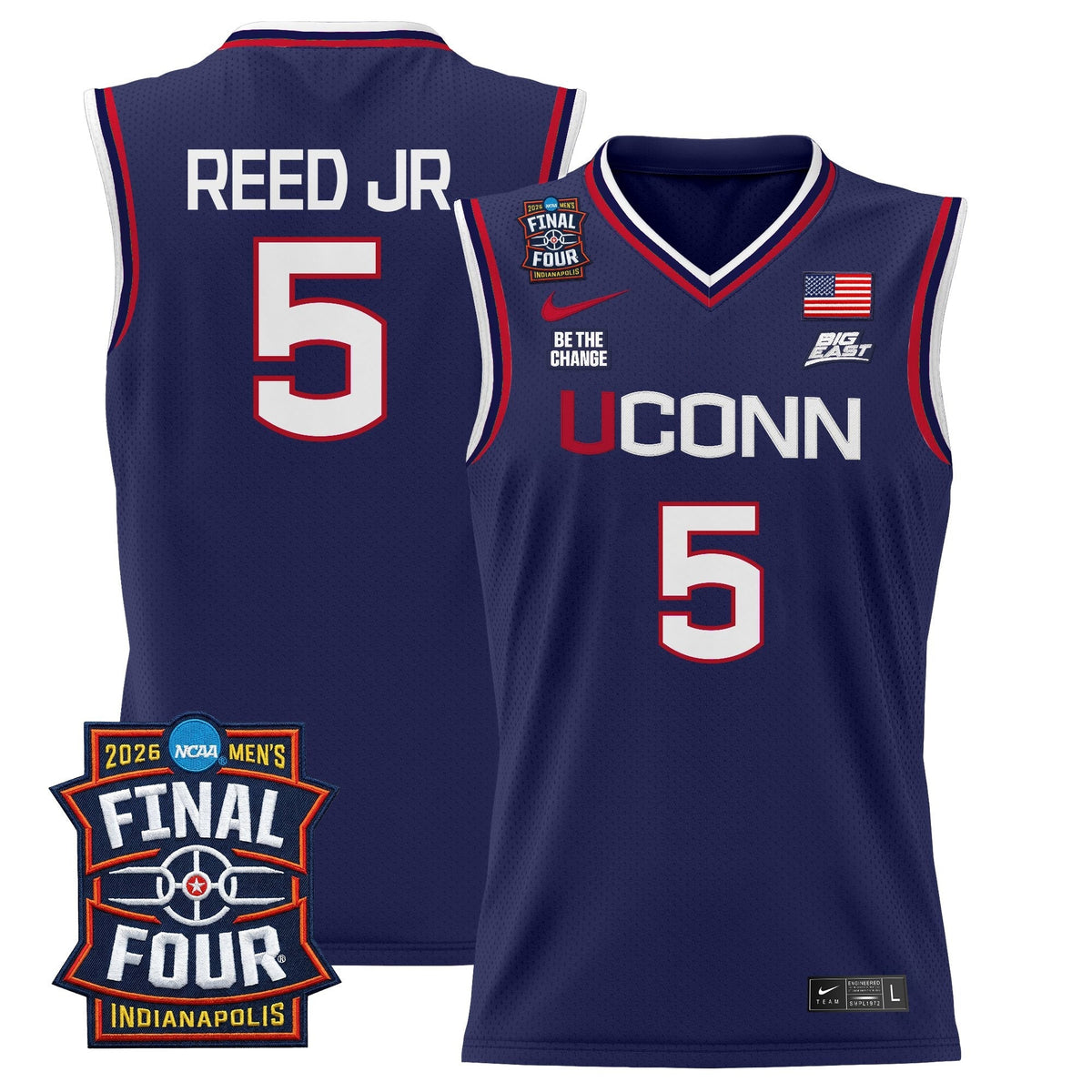 UCONN 2026 Final Four Patch Basketball Jersey - Stitched product image 13