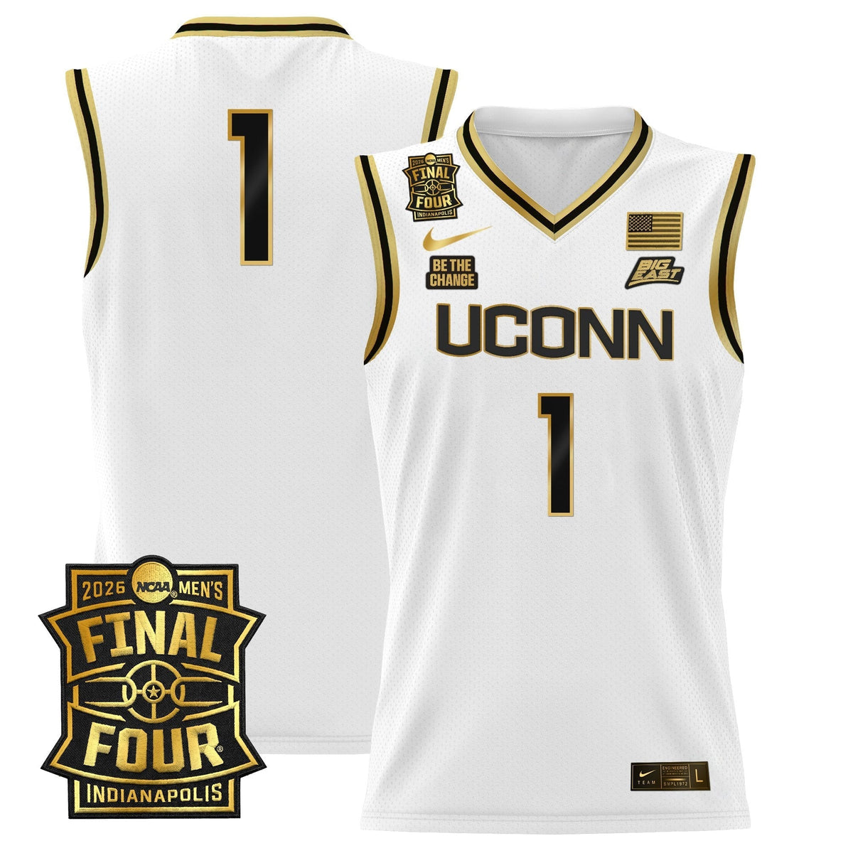 UCONN 2026 Final Four Patch Basketball Jersey - Stitched product image 27
