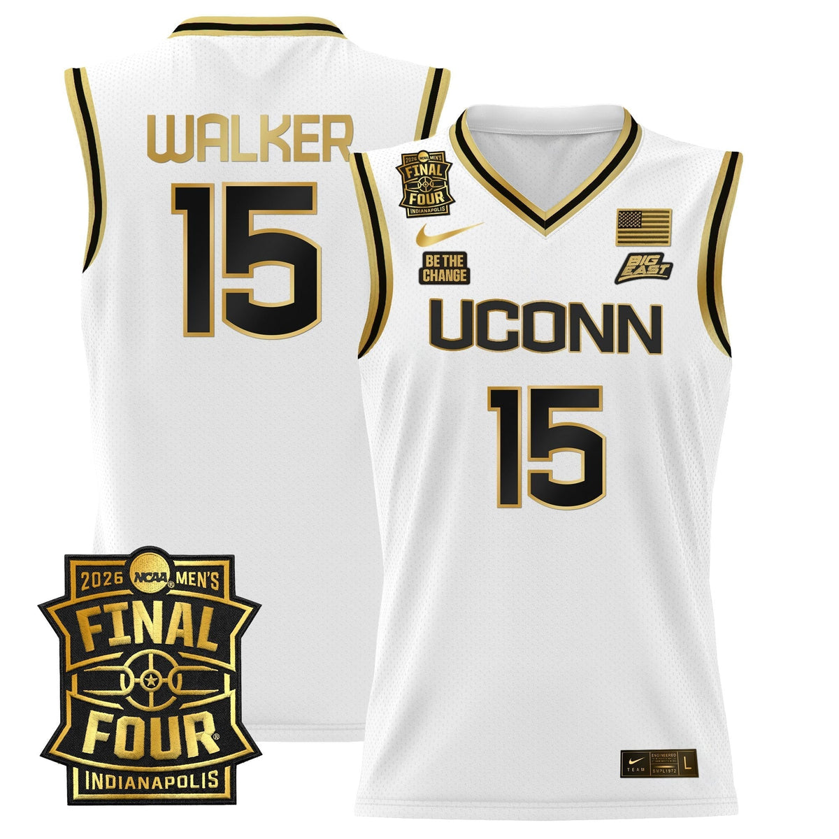 UCONN 2026 Final Four Patch Basketball Jersey - Stitched product image 25