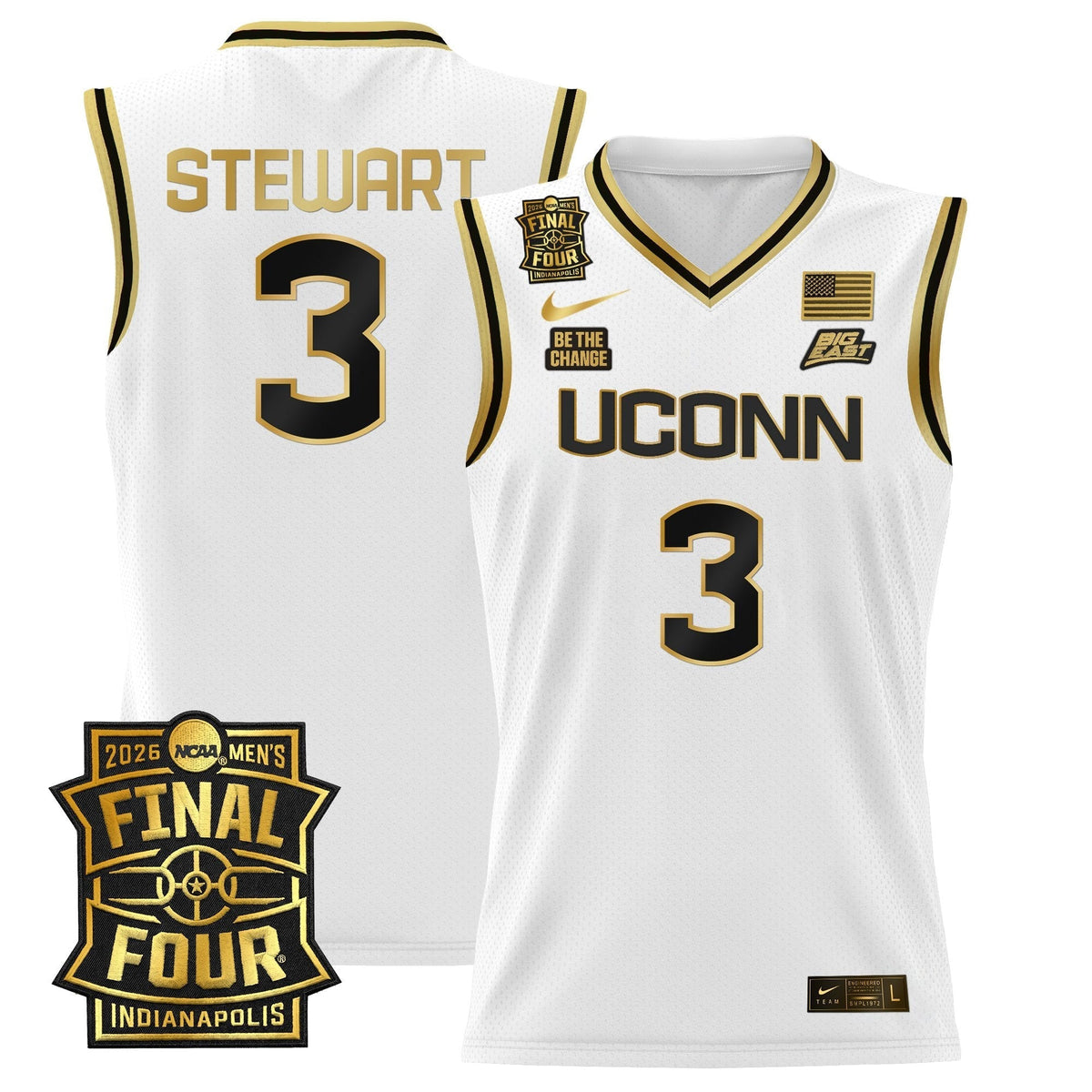 UCONN 2026 Final Four Patch Basketball Jersey - Stitched product image 24