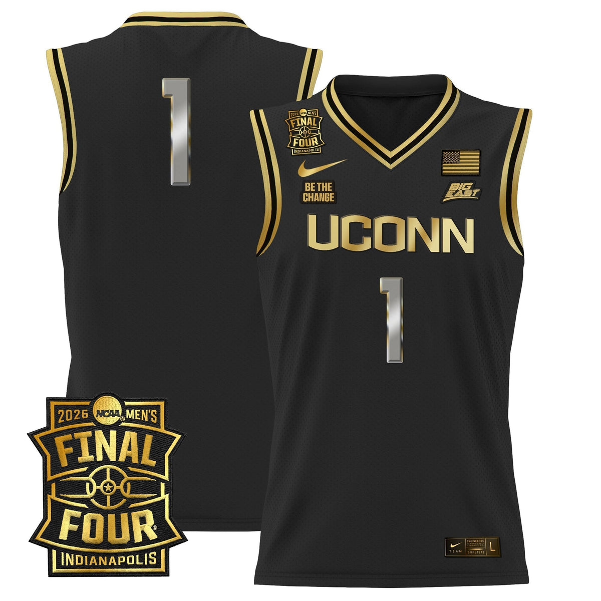 UCONN 2026 Final Four Patch Basketball Jersey - Stitched product image 36