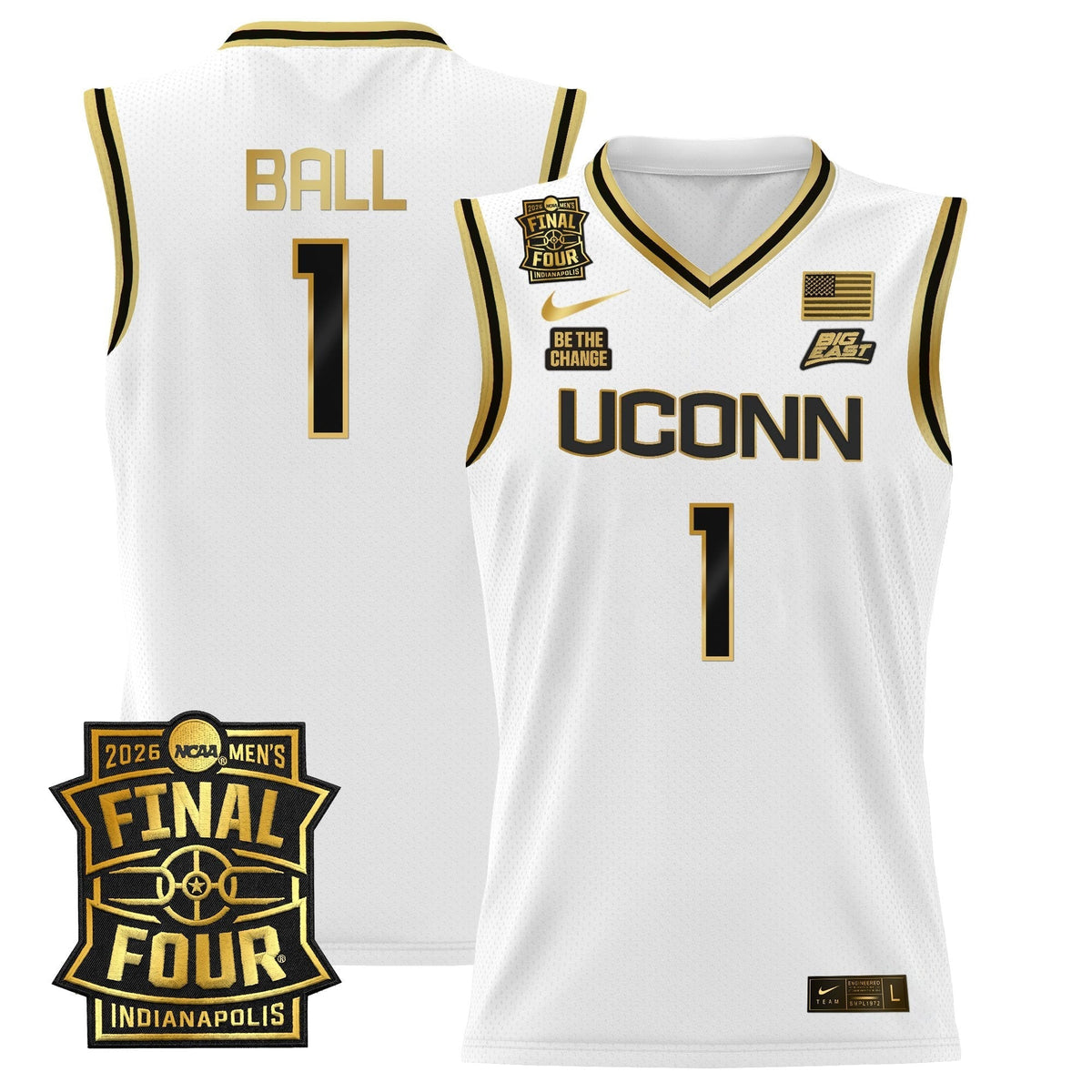 UCONN 2026 Final Four Patch Basketball Jersey - Stitched product image 23