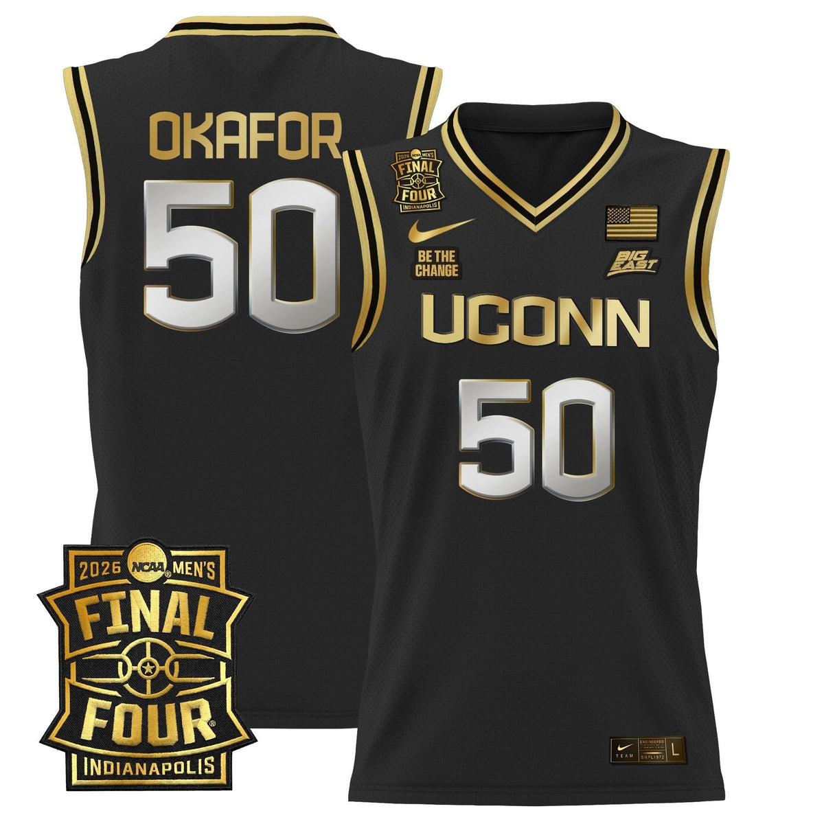 UCONN 2026 Final Four Patch Basketball Jersey - Stitched product image 35