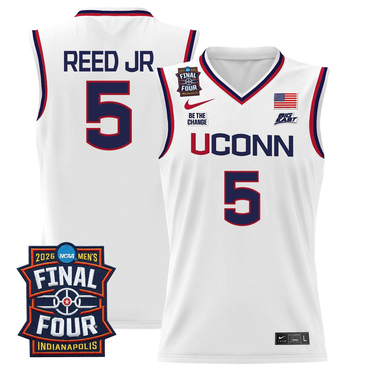 UCONN 2026 Final Four Patch Basketball Jersey - Stitched product image 4
