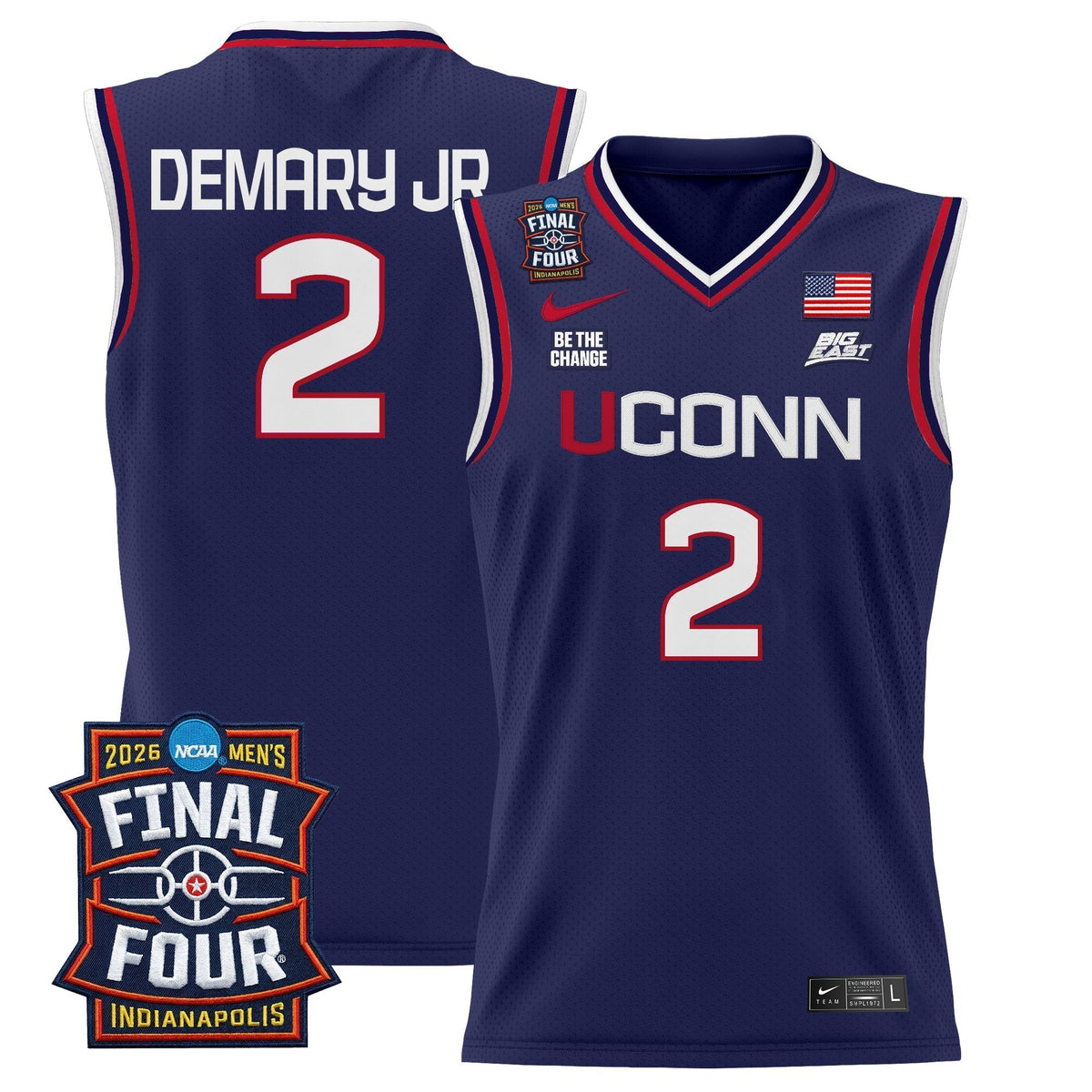 UCONN 2026 Final Four Patch Basketball Jersey - Stitched product image 12