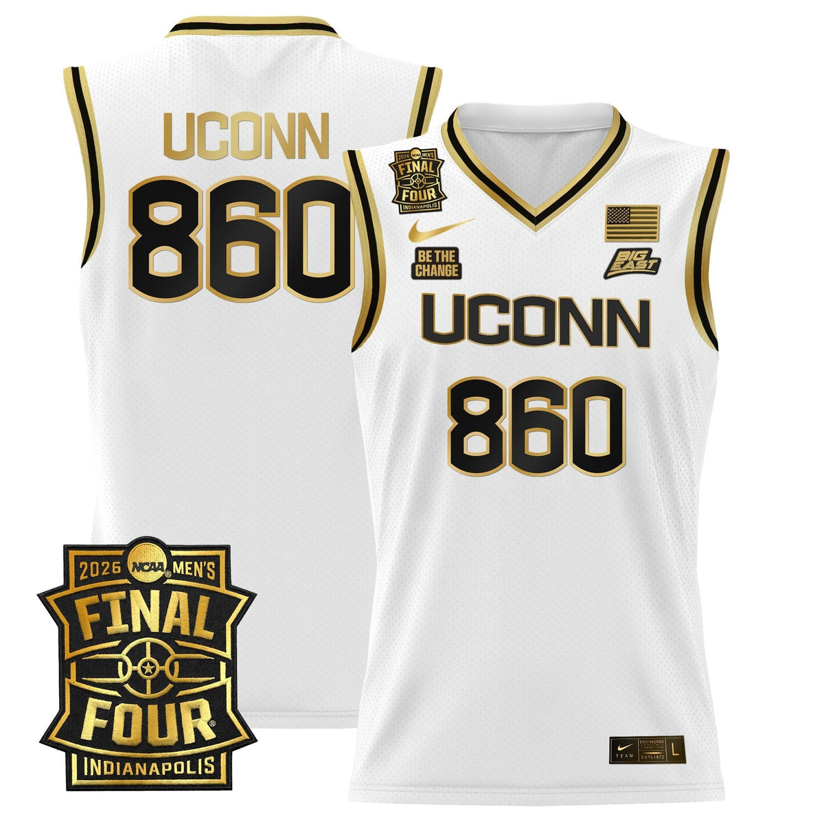 UCONN 2026 Final Four Patch Basketball Jersey - Stitched product image 20