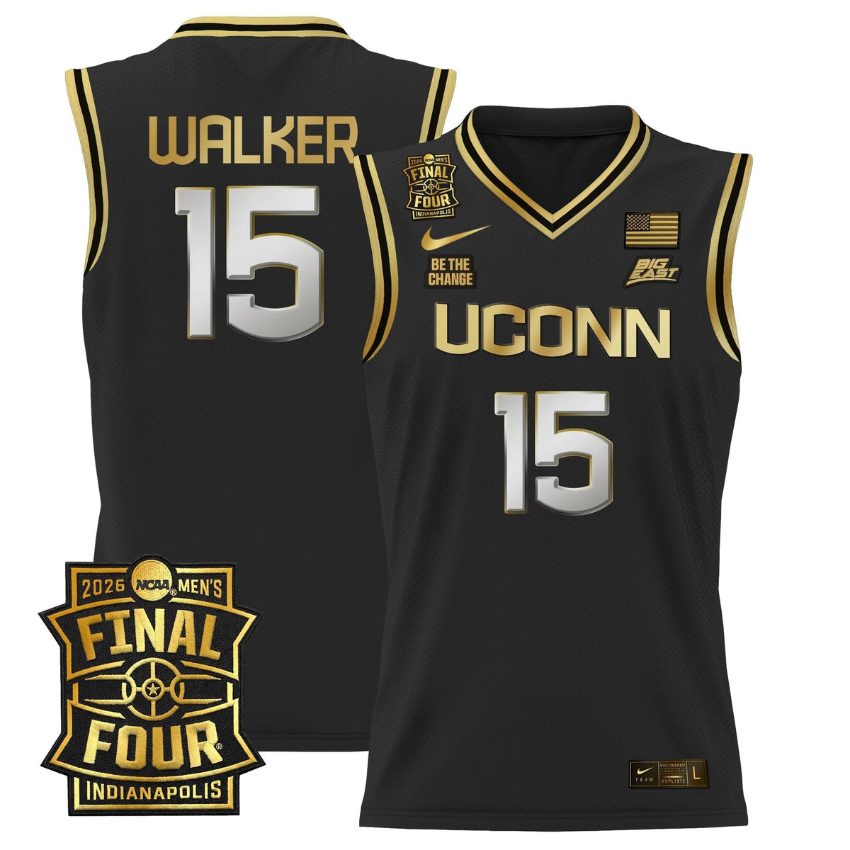 UCONN 2026 Final Four Patch Basketball Jersey - Stitched product image 34