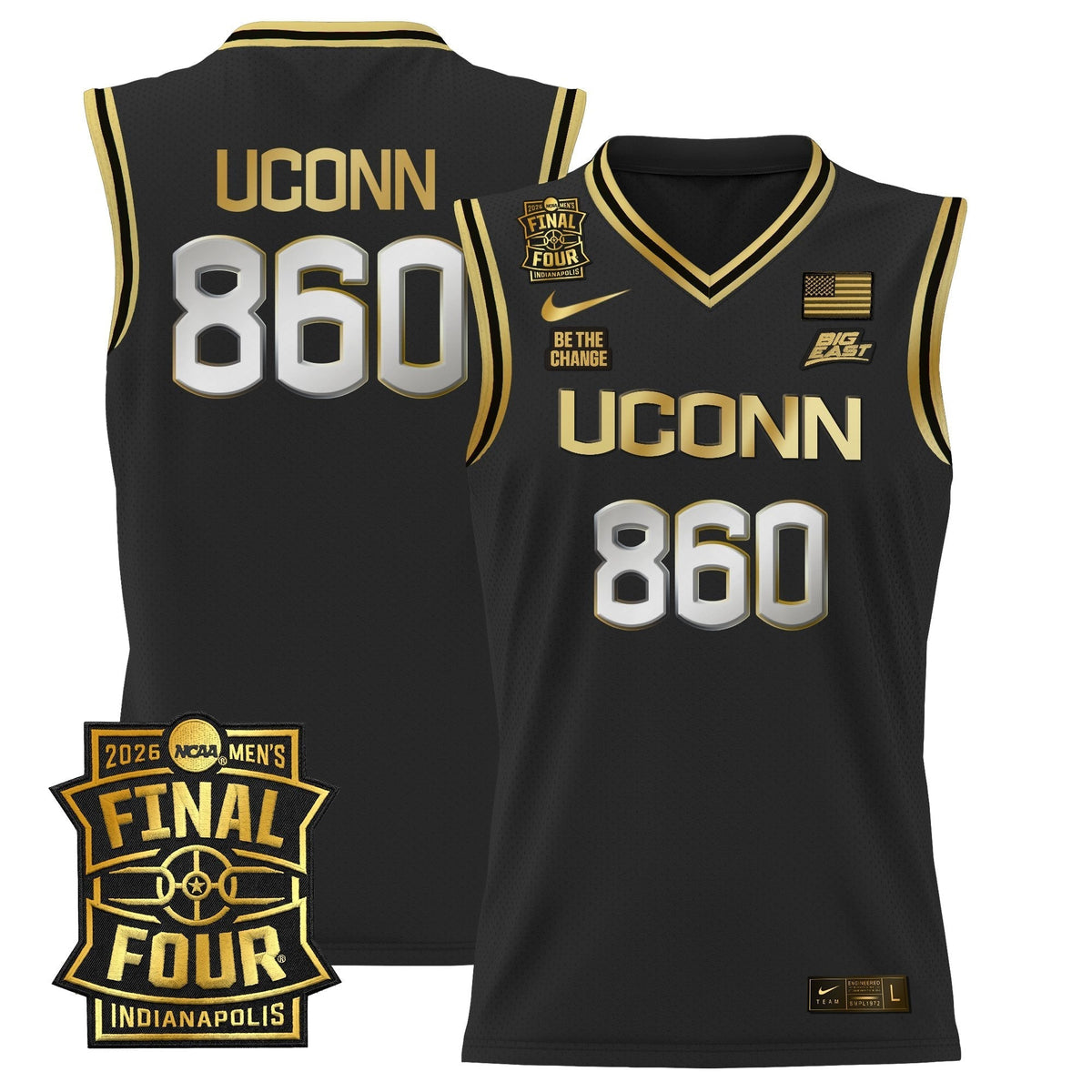 UCONN 2026 Final Four Patch Basketball Jersey - Stitched product image 29