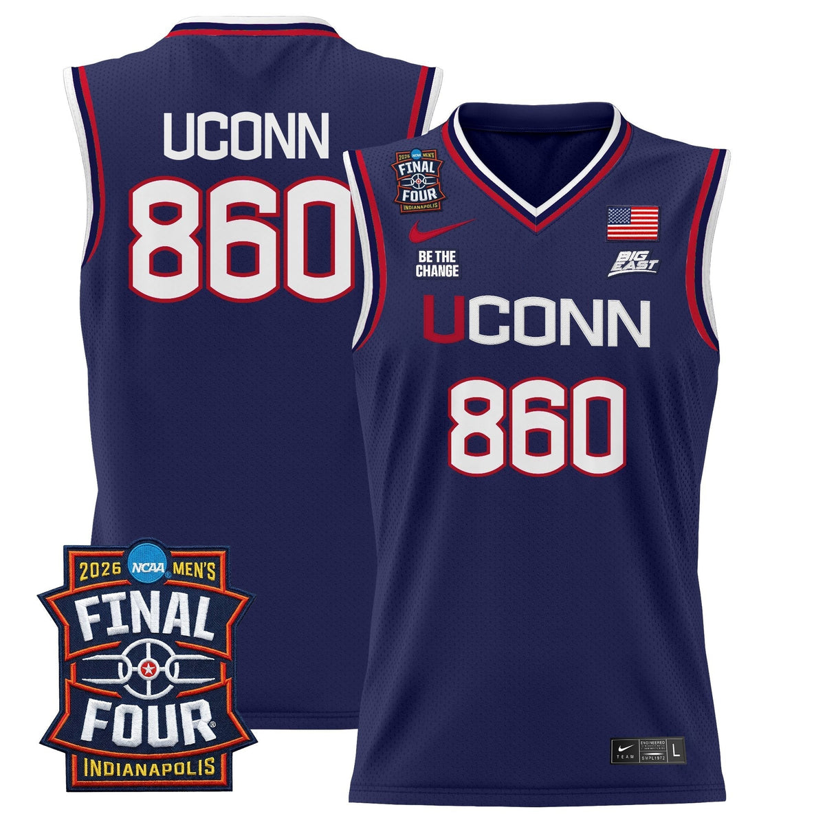 UCONN 2026 Final Four Patch Basketball Jersey - Stitched product image 11