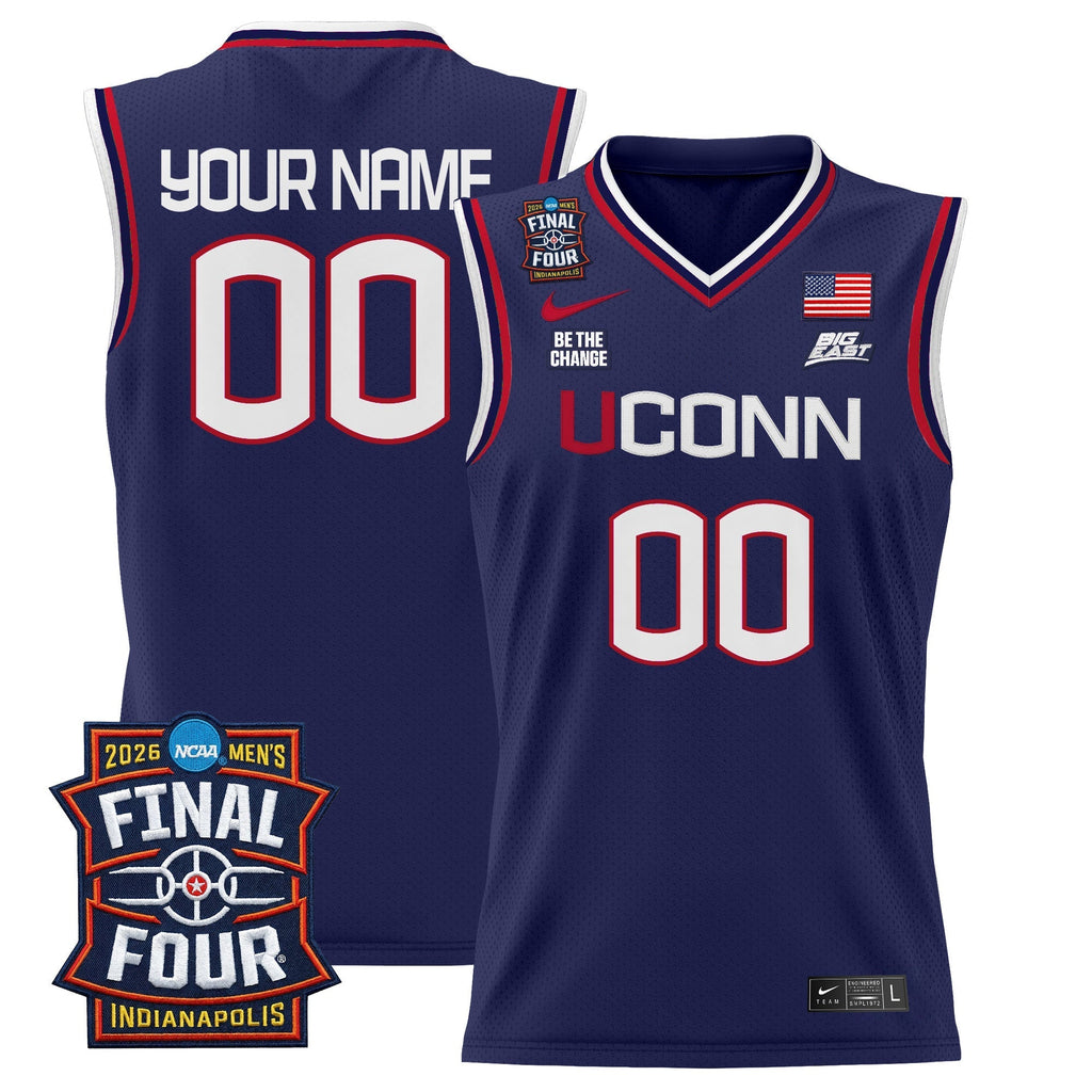 UCONN 2026 Final Four Patch Custom Basketball Jersey product image 2