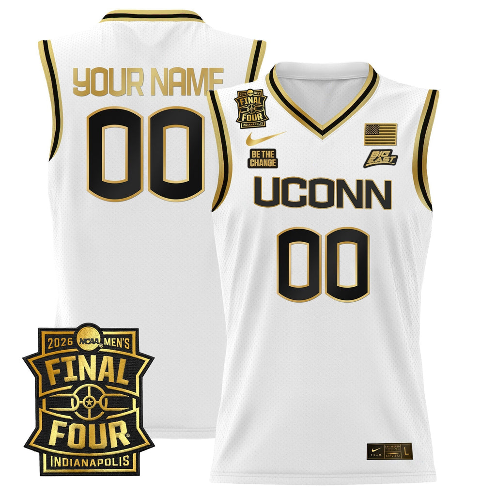 UCONN 2026 Final Four Patch Custom Basketball Jersey product image 3