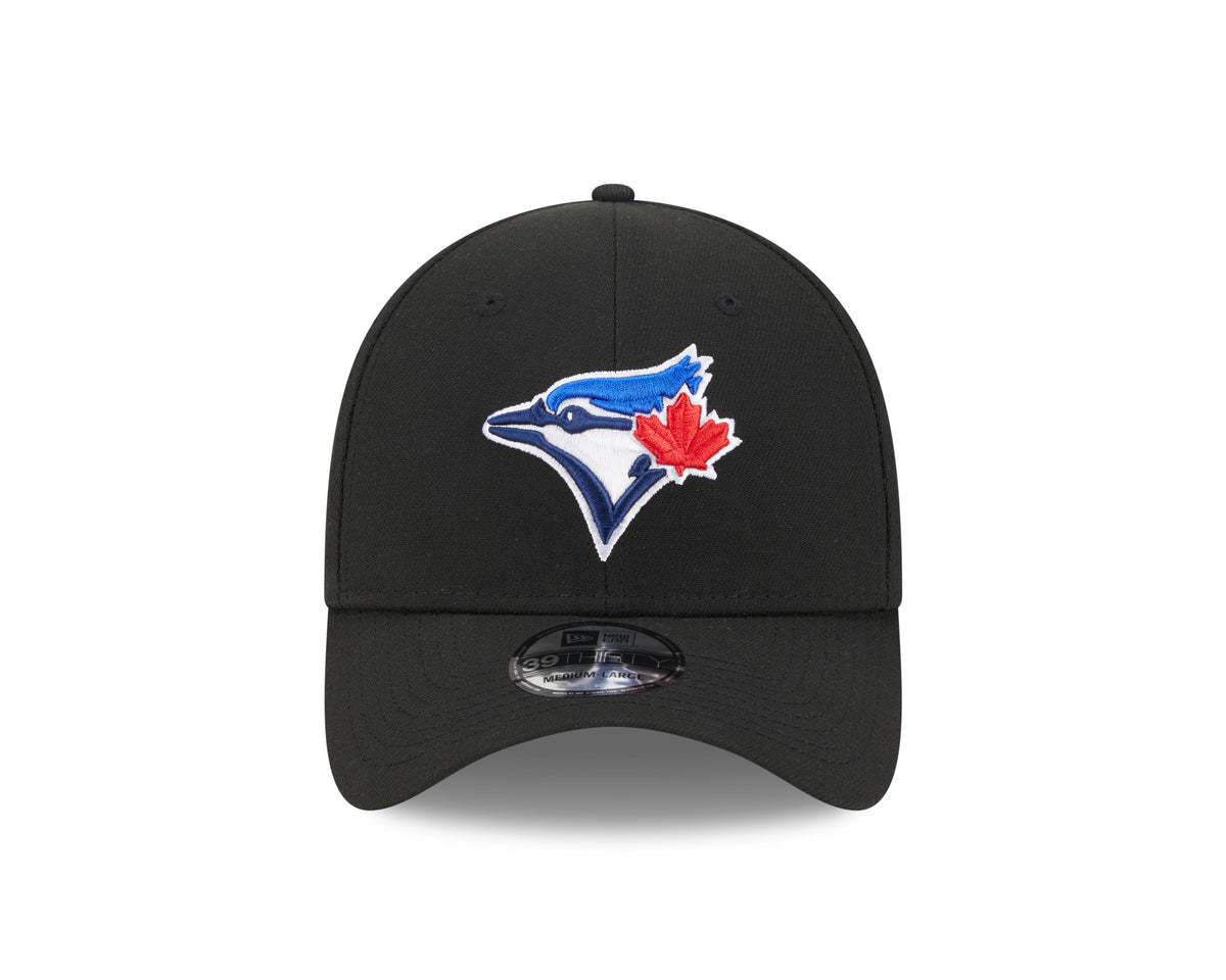 Toronto Blue Jays MLB New Era Men Black 39Thirty Team Classic Stretch Fit Hat product image 2, provided for visual reference