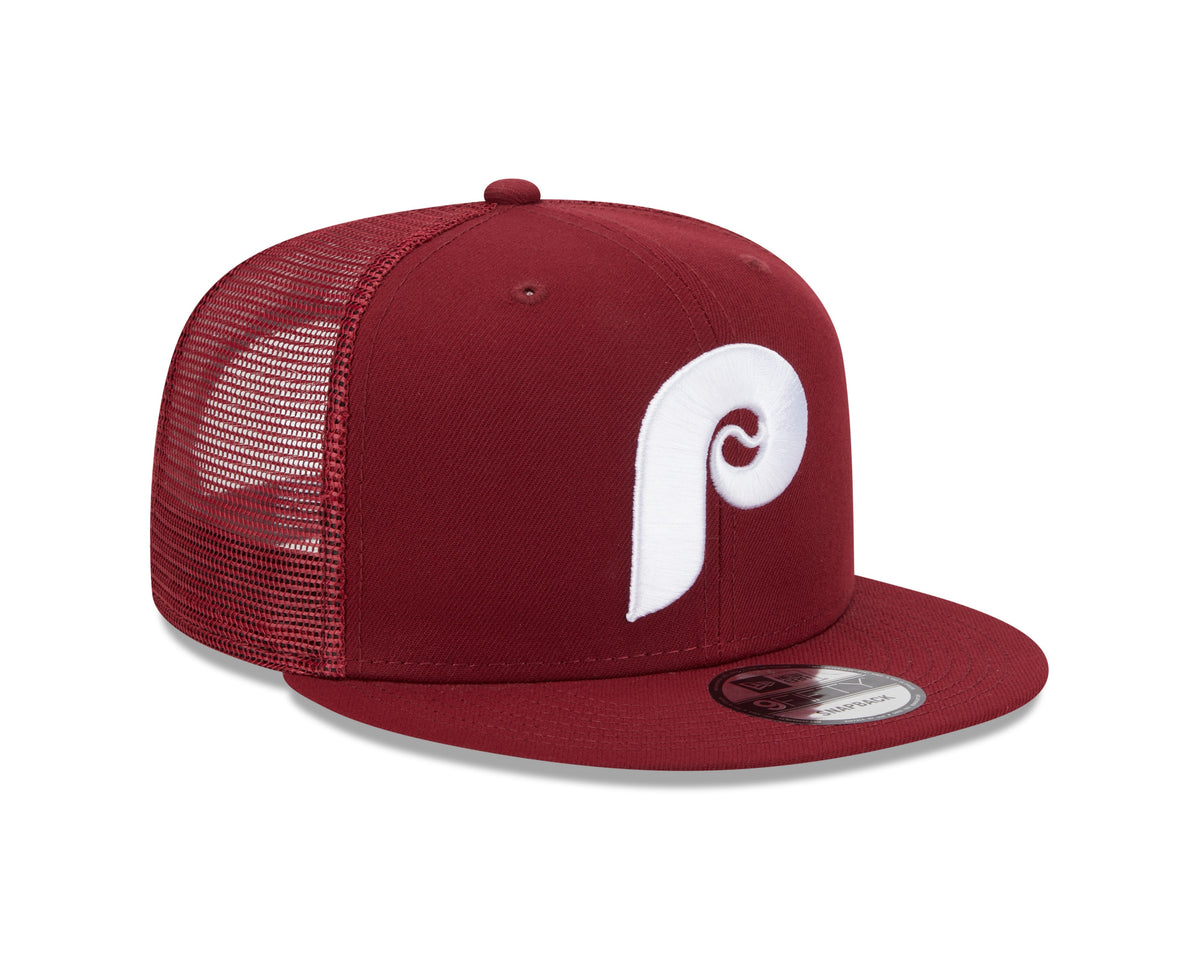 Philadelphia Phillies MLB New Era Men Burgundy 9Fifty Cooperstown Trucker Snapback product image 3, provided for visual