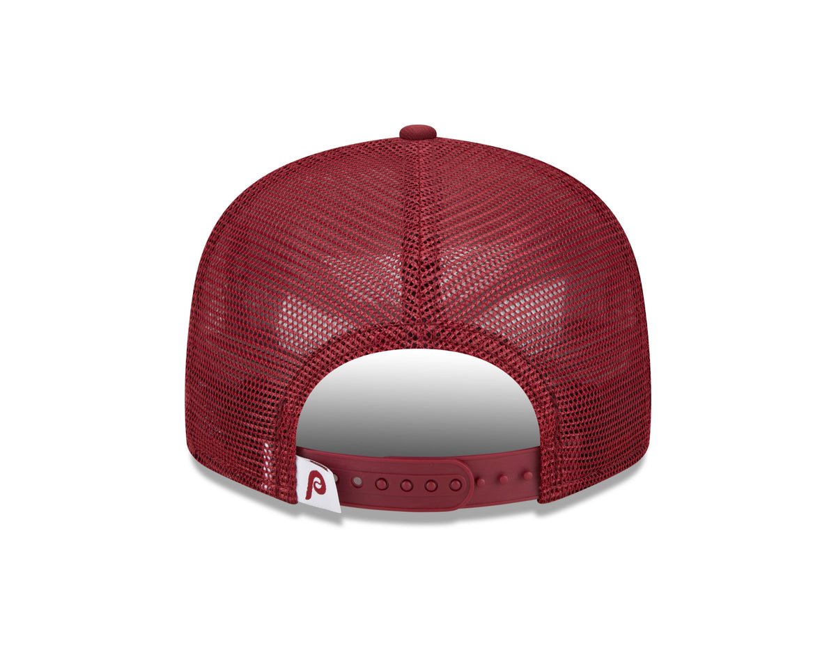 Philadelphia Phillies MLB New Era Men Burgundy 9Fifty Cooperstown Trucker Snapback product image 2, provided for visual