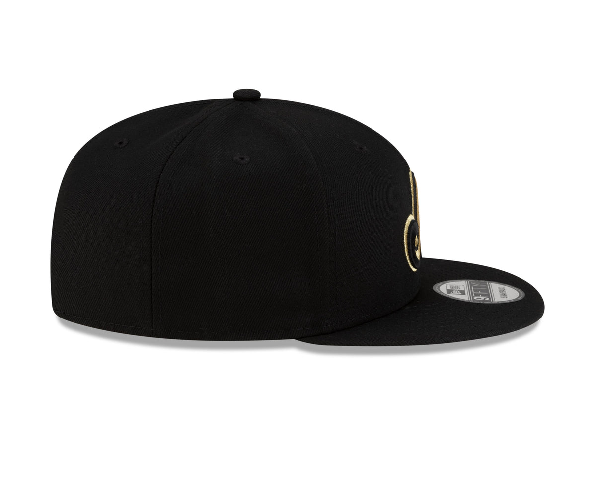 Montreal Expos MLB New Era Men Black/Gold 9Fifty Cooperstown Snapback product image 5, provided for visual reference and