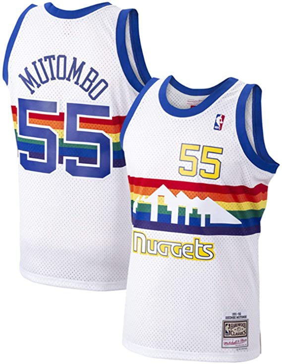 Men's Mitchell & Ness Dikembe Mutombo Denver Nuggets White product image 1