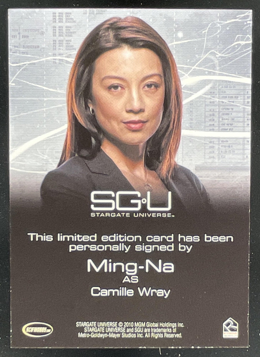 2010 Star Gate Universe Actor Autograph #NNO Ming-Na Camille Wray Auto product image 2, provided for visual reference and