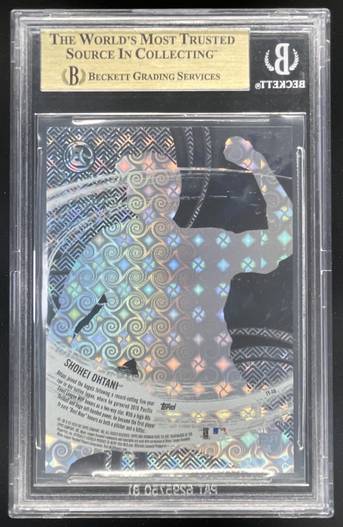 2018 Bowman High Tek Tides of Youth Ocean Blue #SO Shohei Ohtani RC /25 BGS 9.5 product image 2, provided for visual