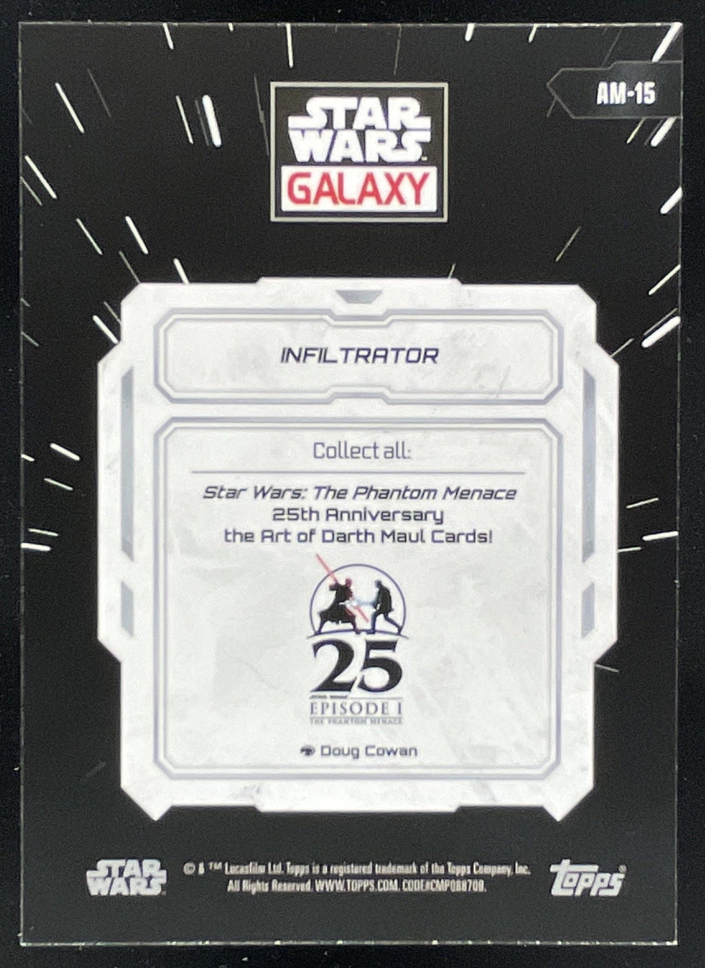 2024 Topps Chrome Star Wars Galaxy Menace Art of Darth Maul #AM-15 Infiltrator product image 2, provided for visual