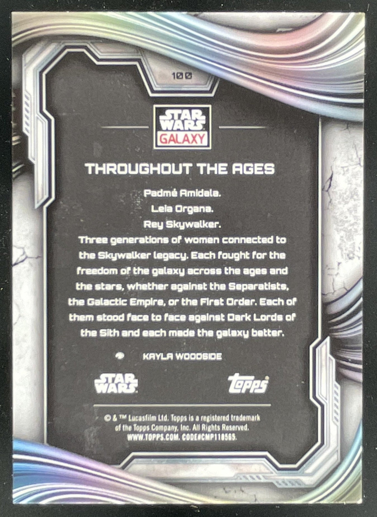 2025 Topps Chrome Star Wars Galaxy Mini-Diamond #100 Throughout the Ages product image 2, provided for visual reference and