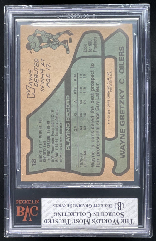 1979-80 Topps #18 Wayne Gretzky UER RC BGS 6.5 product image 2, provided for visual reference and product detail review