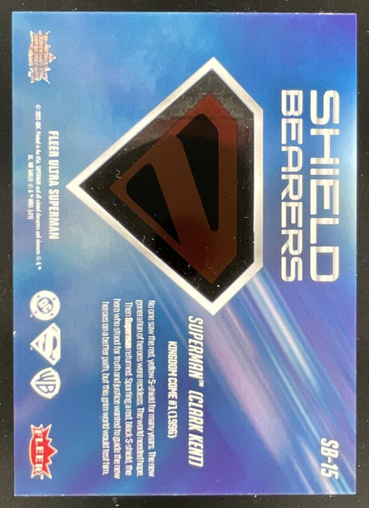 2026 Fleer Ultra Superman Shield Bearers #SB-15 Superman Clark Kent product image 2, provided for visual reference and