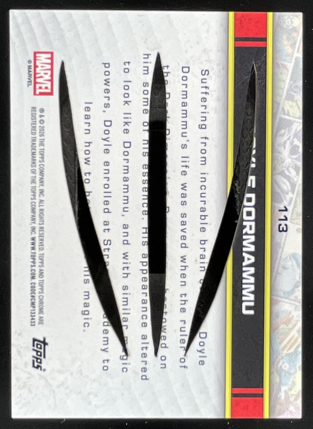 2026 Topps Chrome Marvel Comics Clawed Chrome Variations #113 Doyle Dormammu /20 product image 2, provided for visual