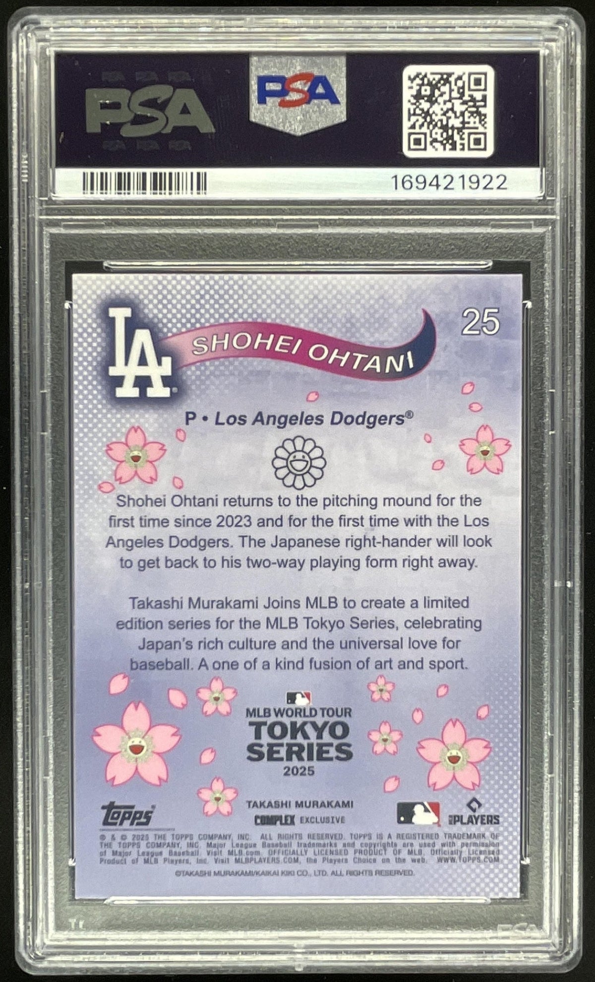2025 Topps MLB World Tour Tokyo Series Takashi Exclusive Shohei Ohtani PSA 10 product image 2, provided for visual reference