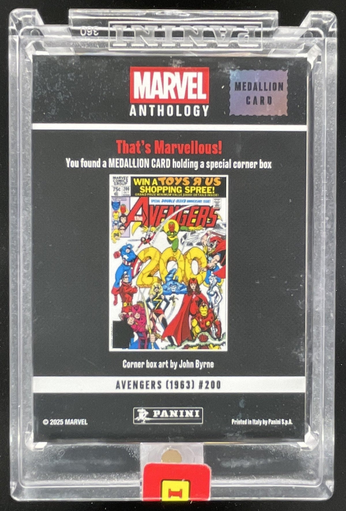 2025 Marvel Anthology Medallion #NNO Avengers 1963 #200 1980 Marvel Comic Group product image 2, provided for visual