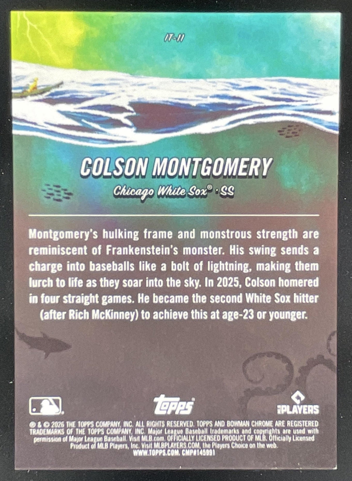 2026 Bowman Chrome It Came to the League Orange #IT-11 Colson Montgomery RC /25 product image 2, provided for visual