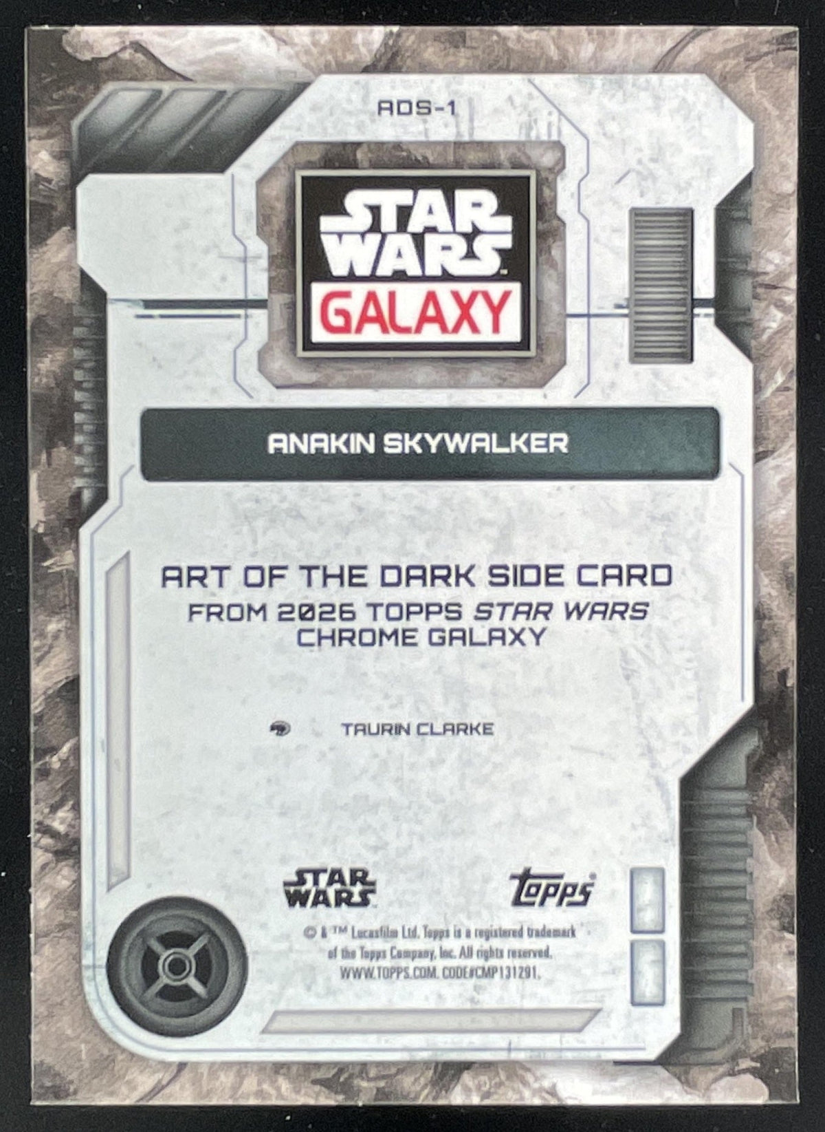 2026 Topps Chrome Star Wars Galaxy Art of the Dark Side #ADS-1 Anakin Skywalker product image 2, provided for visual