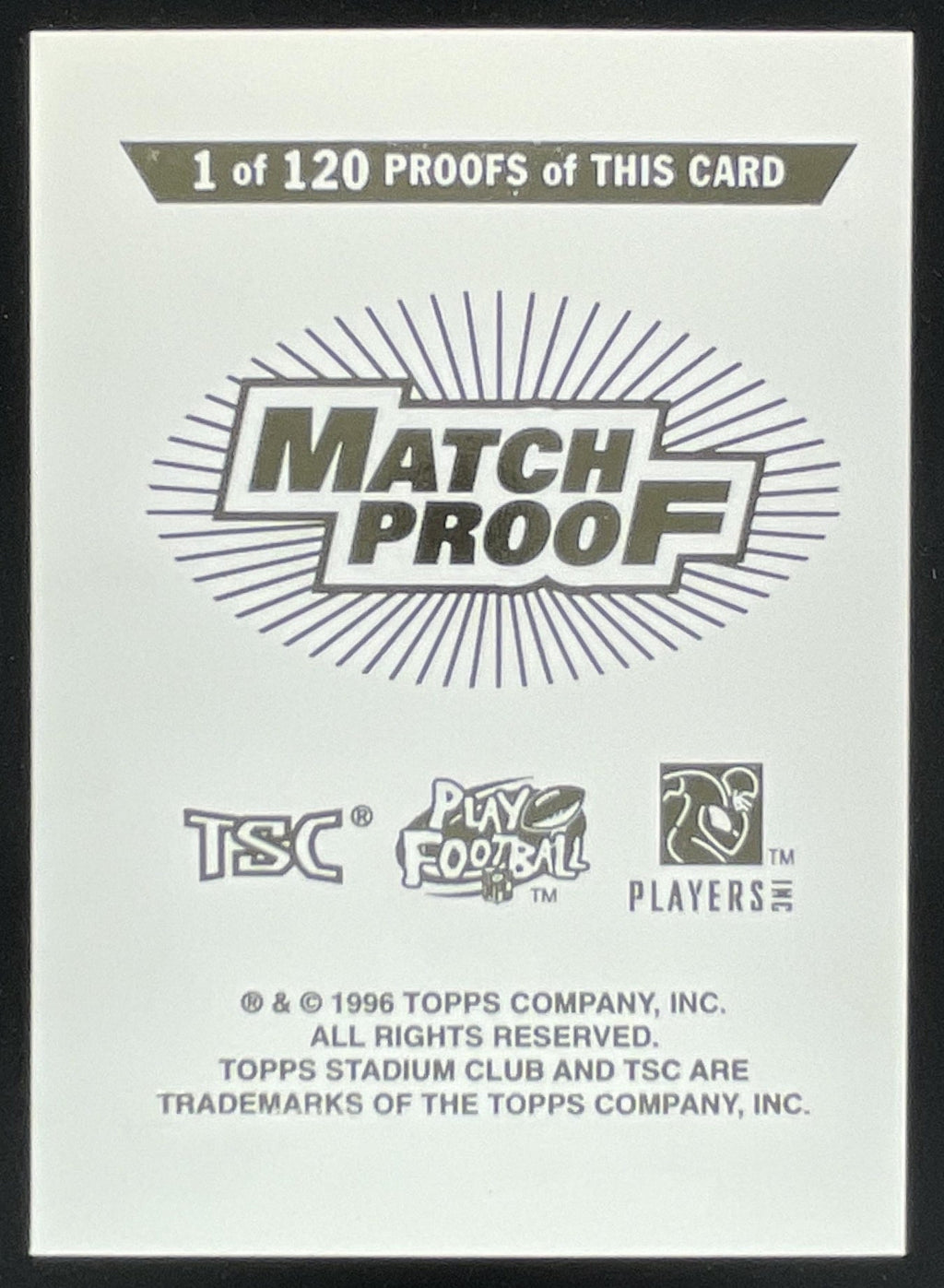 1996 Topps Stadium Club #19 Scott Mitchell product image 2, provided for visual reference and product detail review