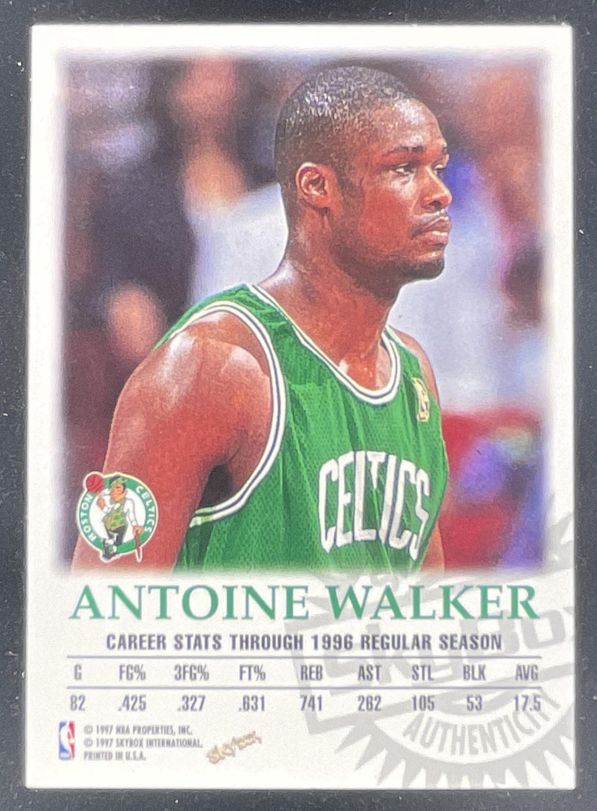 1997-98 Skybox Premium Autographics #NNO Antoine Walker Auto product image 2, provided for visual reference and product