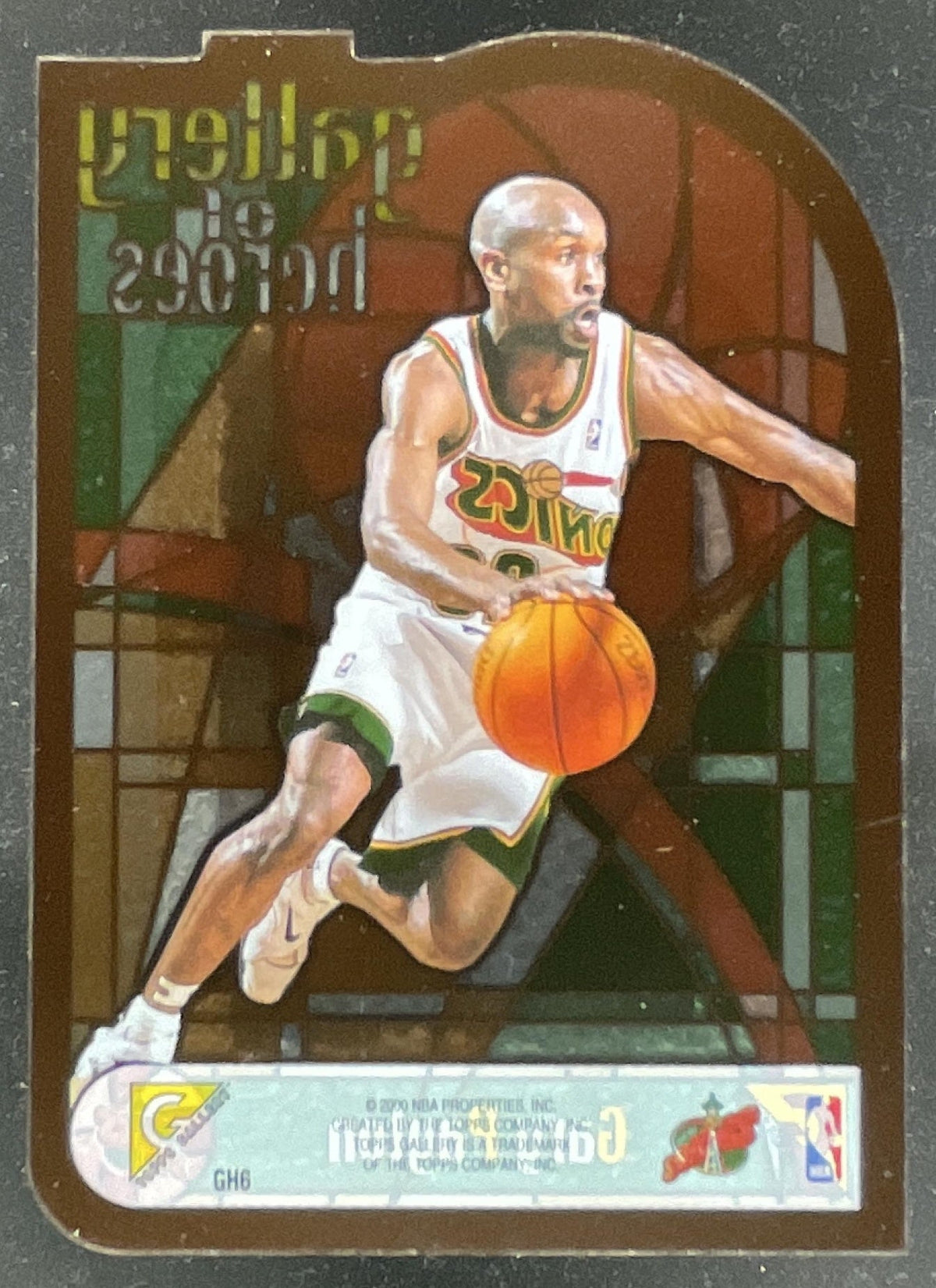 1999-00 Topps Gallery of Heroes #GH6 Gary Payton product image 2, provided for visual reference and product detail review