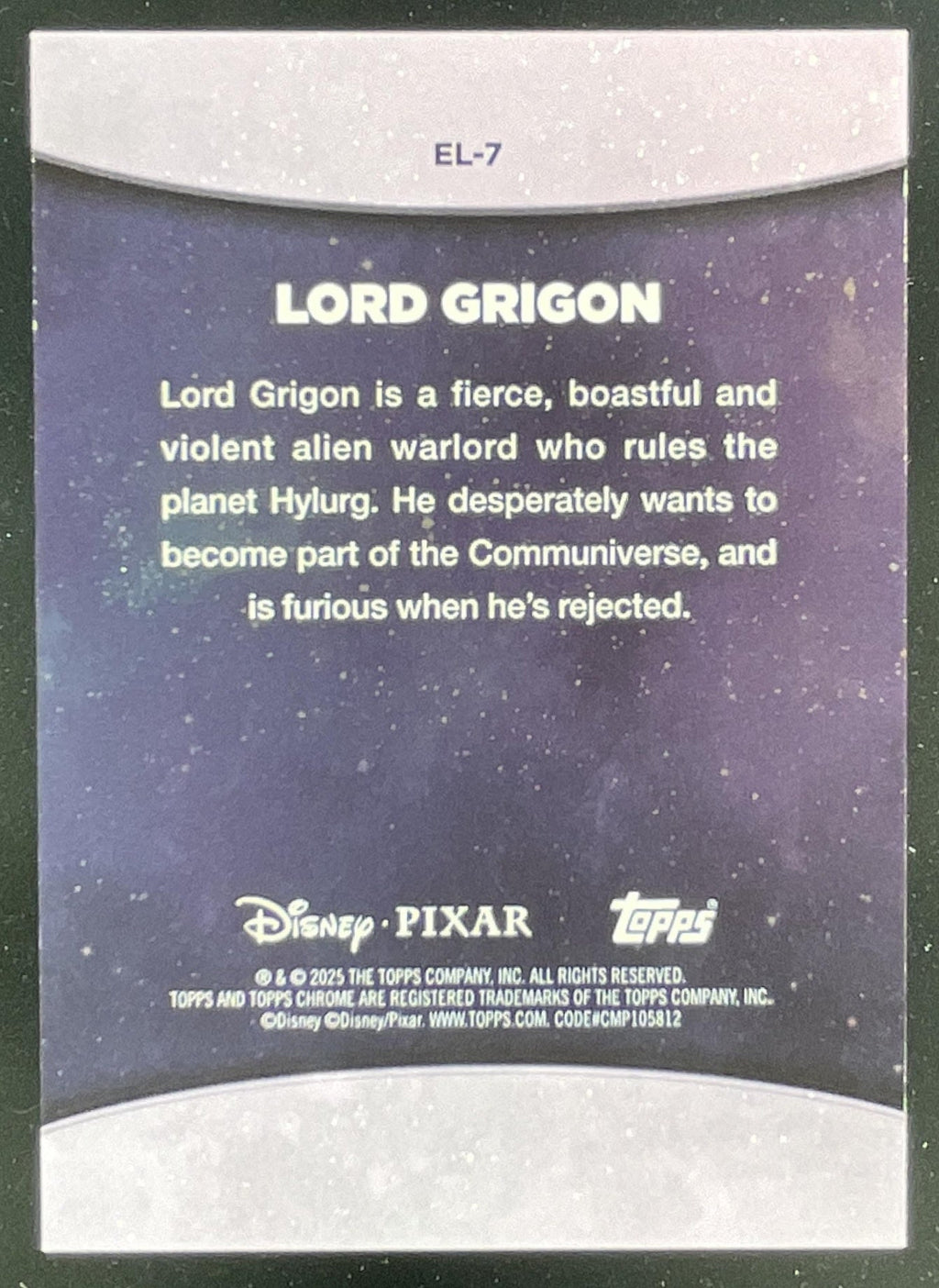 2025 Topps Chrome Disney Elio First Edition Red Refractor #EL-7 Lord Grigon /5 product image 2, provided for visual