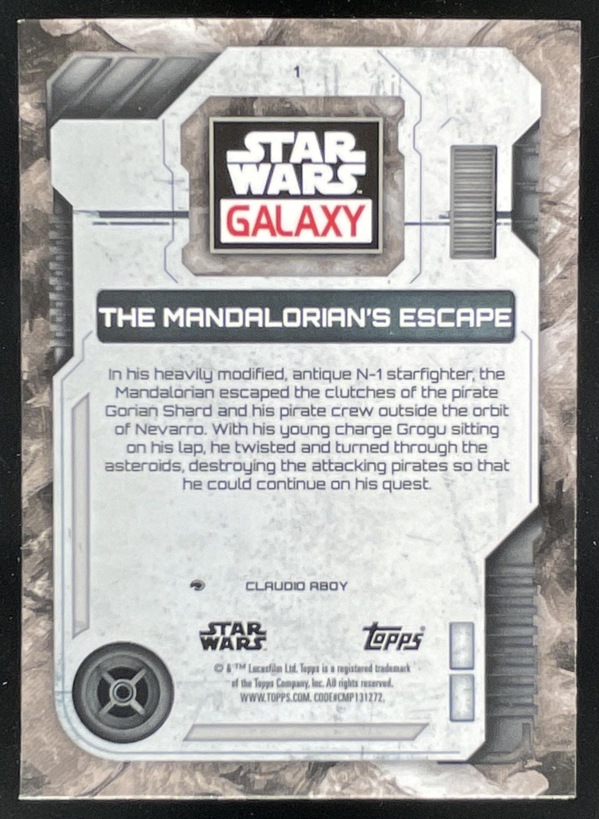 2026 Topps Chrome Star Wars Galaxy Mini-Diamond #1 The Mandalorian's Escape product image 2, provided for visual reference