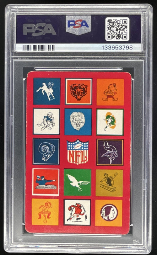 1963 Stancraft Cards Sid Luckman 7 of Spades- Red Back PSA 4 #NNO product image 2, provided for visual reference and product