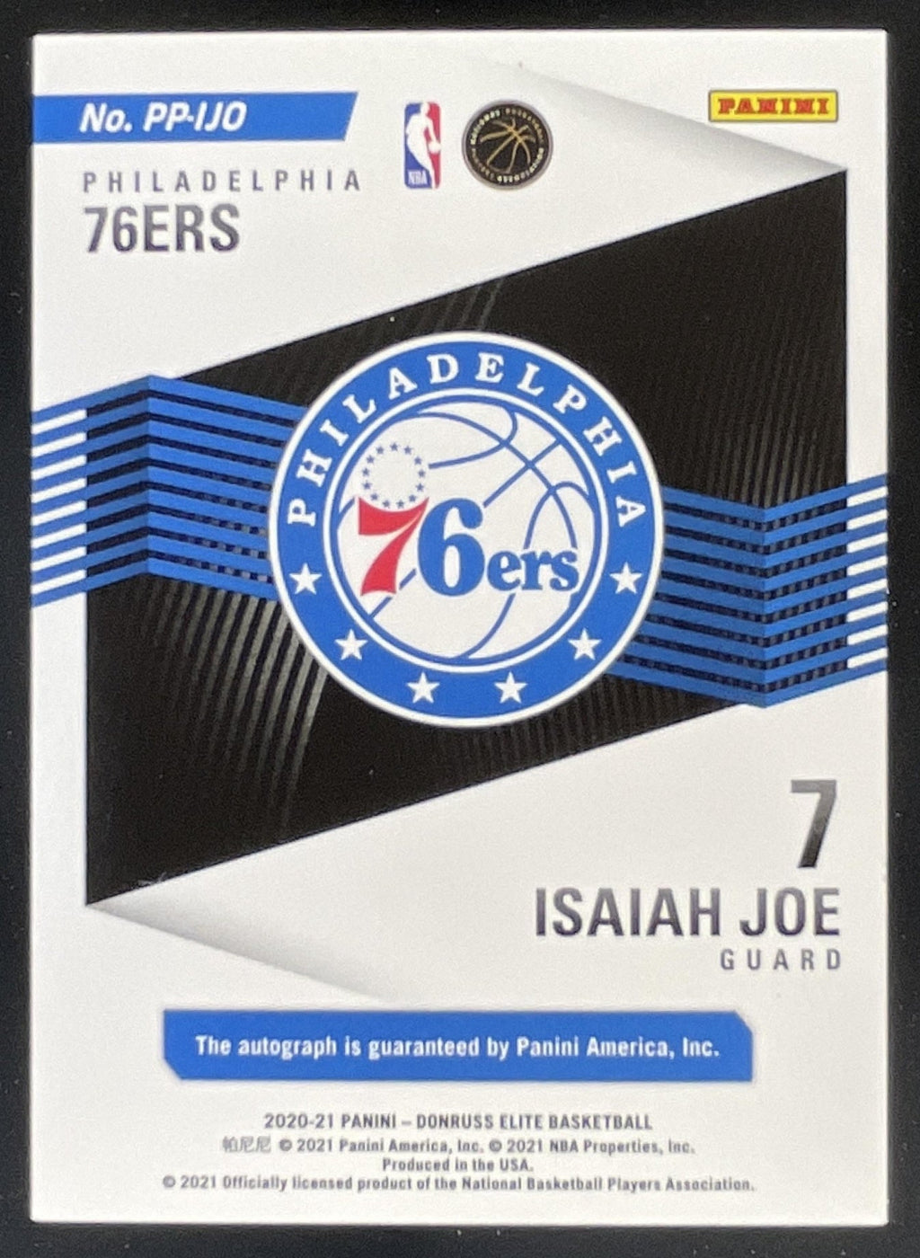 2020-21 Panini Donruss Elite Pen Pals #PP-IJO Isaiah Joe Autograph RC Auto /99 product image 2, provided for visual