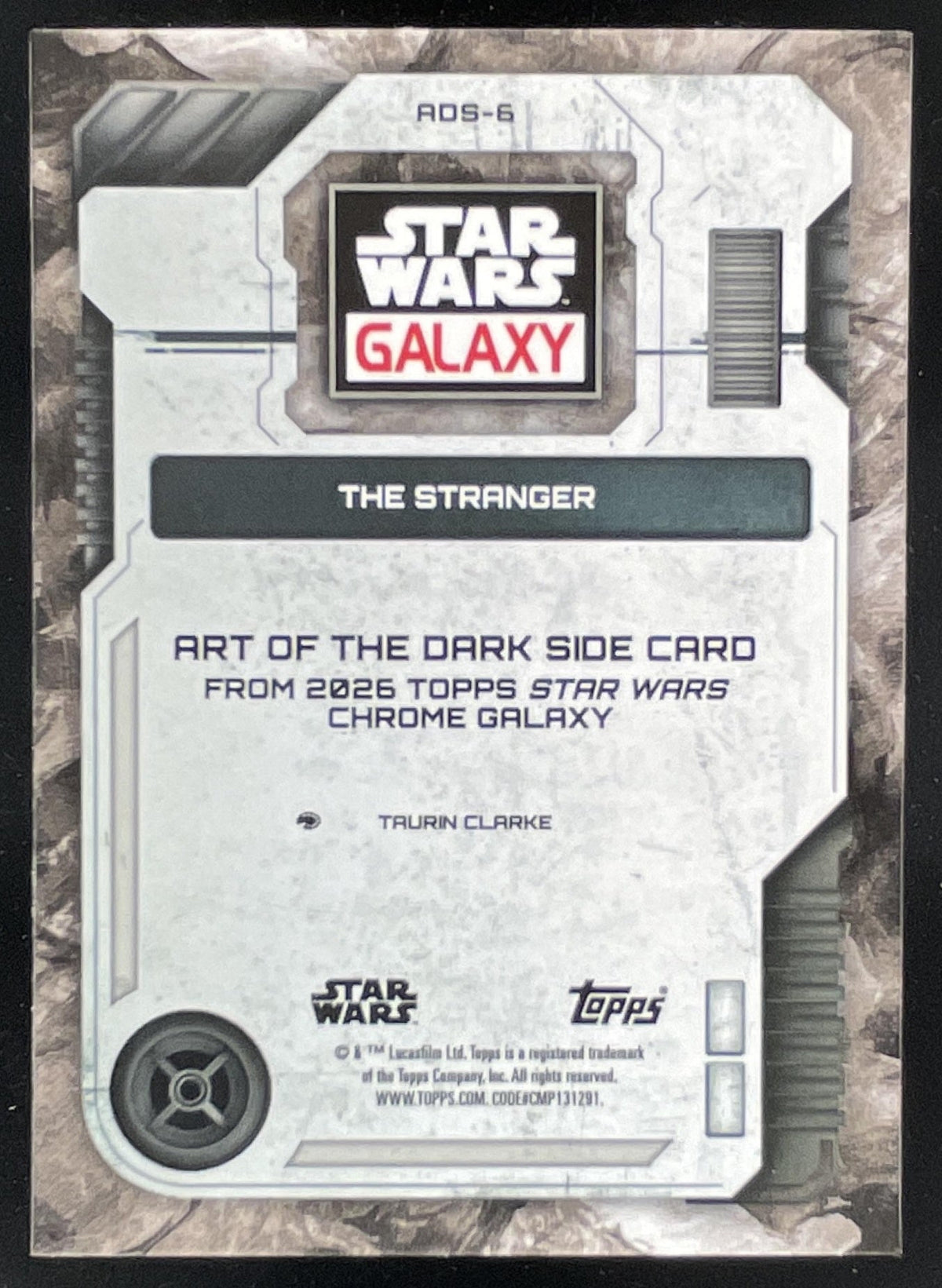 2026 Topps Chrome Star Wars Galaxy Art of the Dark Side #ADS-6 The Stranger product image 2, provided for visual reference
