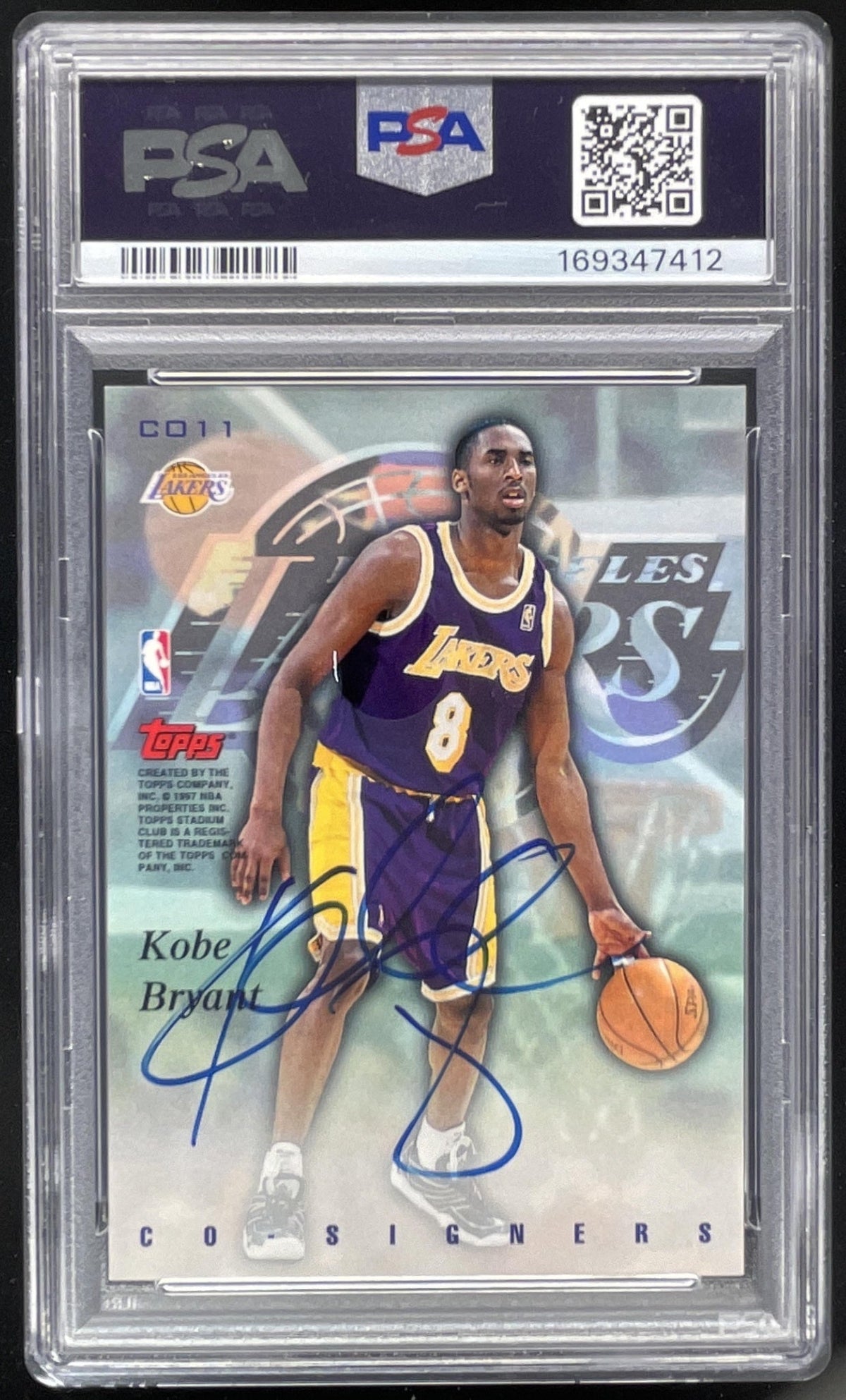 1997-98 Topps Stadium Club Co Signers #CO11 Joe Smith Kobe Bryant Auto PSA 6 product image 2, provided for visual reference