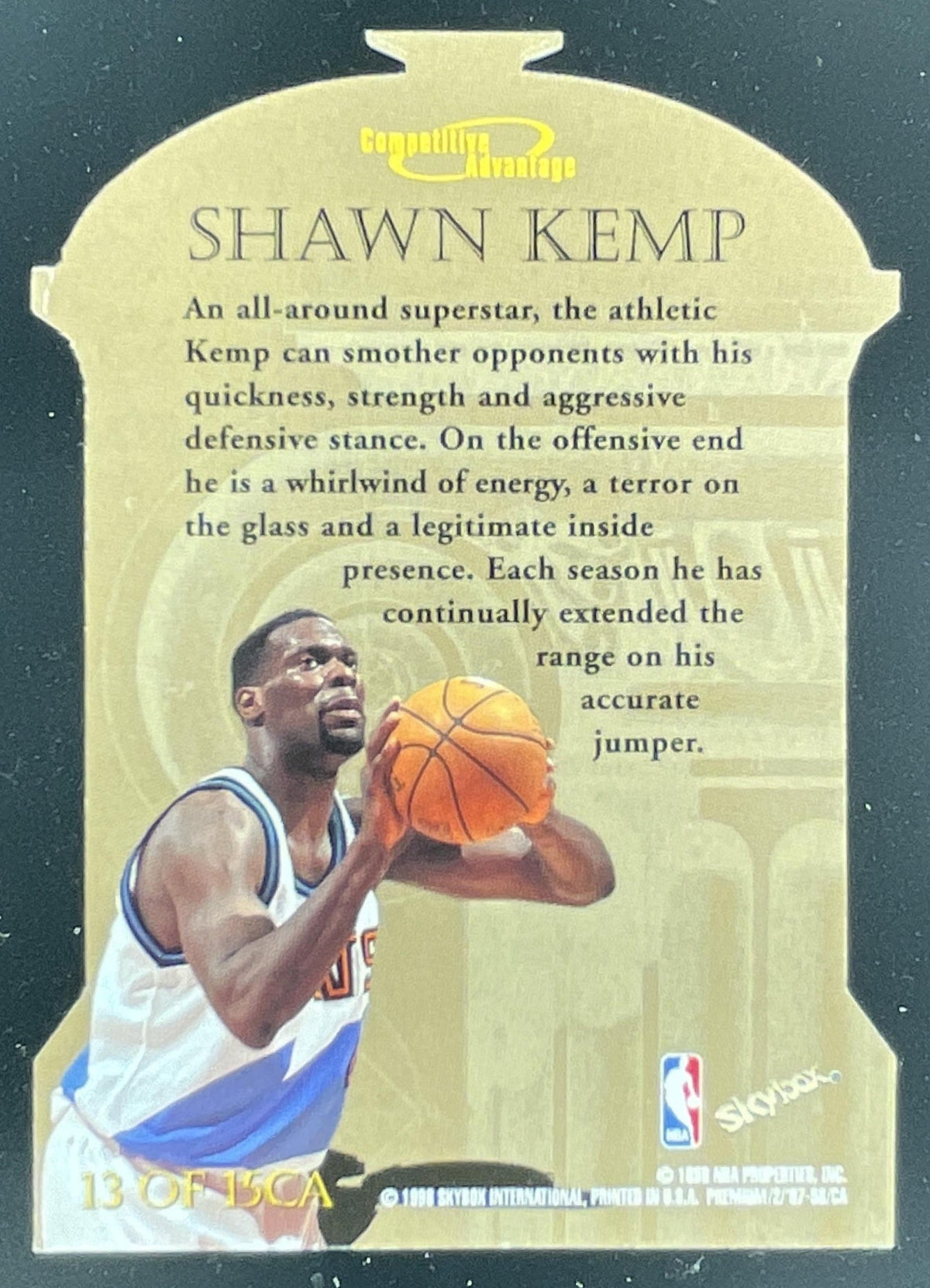 1997-98 Skybox Premium Competitive Advantage #13CA Shawn Kemp product image 2, provided for visual reference and product