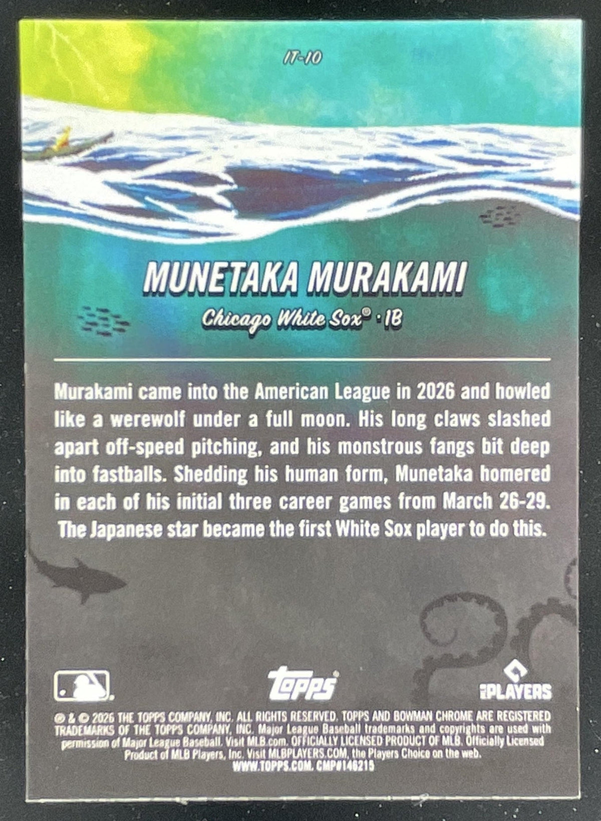 2026 Bowman Chrome Mega Box It Came To The League Mojo #10 Munetaka Murakami RC product image 2, provided for visual