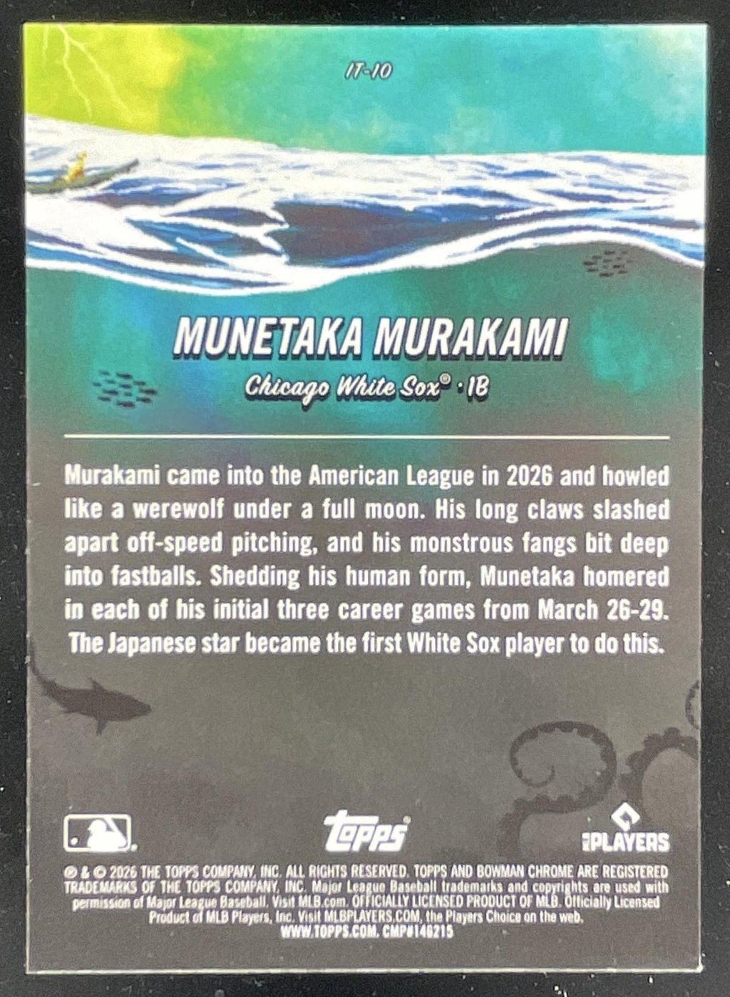 2026 Bowman Chrome Mega Box It Came To The League Mojo #10 Munetaka Murakami RC product image 2, provided for visual