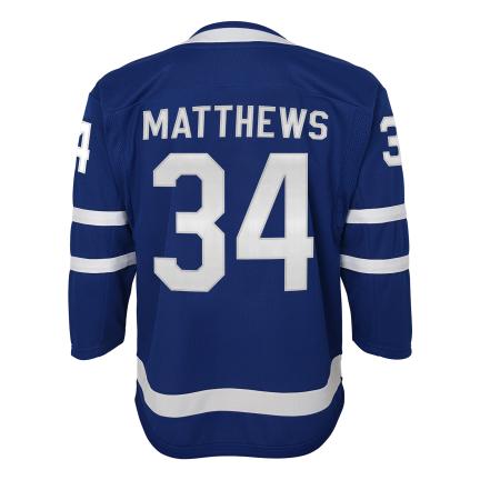 Auston Matthews Toronto Maple Leafs NHL Outerstuff Youth Blue Premier Jersey product image 2, provided for visual reference