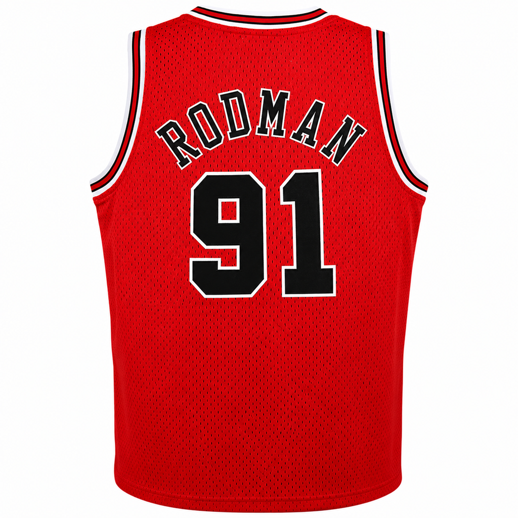 Chicago Bulls Dennis Rodman Mitchell & Ness Red 1995-96 product image 3