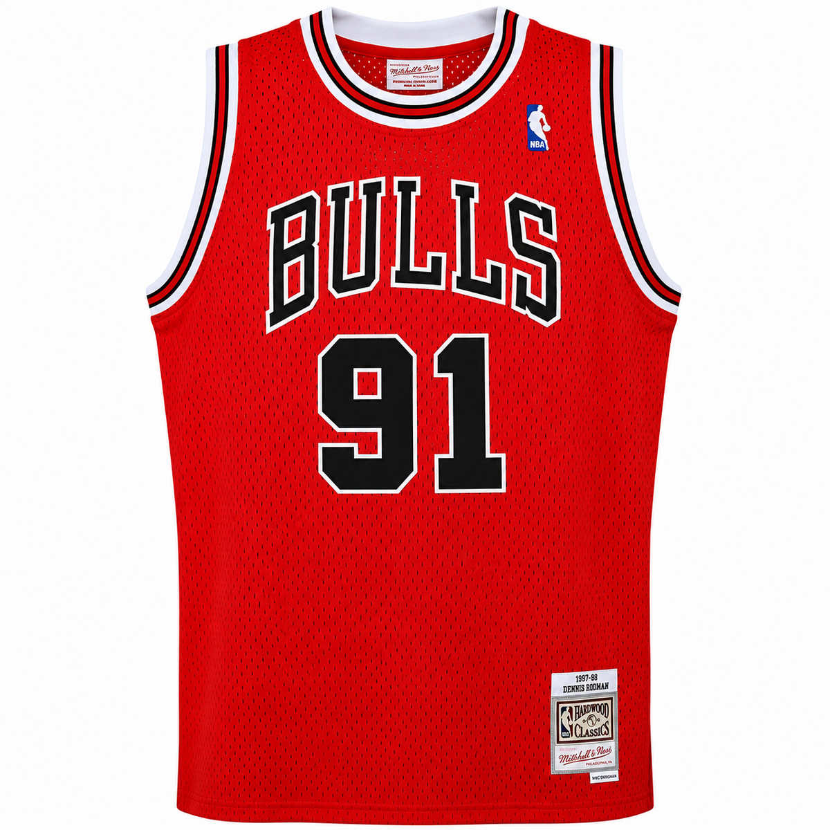 Chicago Bulls Dennis Rodman Mitchell & Ness Red 1995-96 product image 2