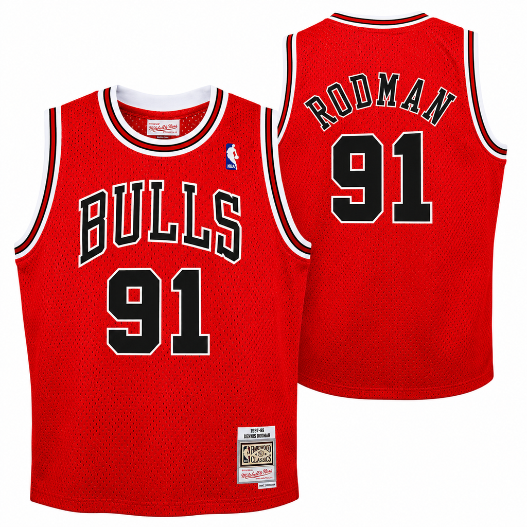 Chicago Bulls Dennis Rodman Mitchell & Ness Red 1995-96 product image 1