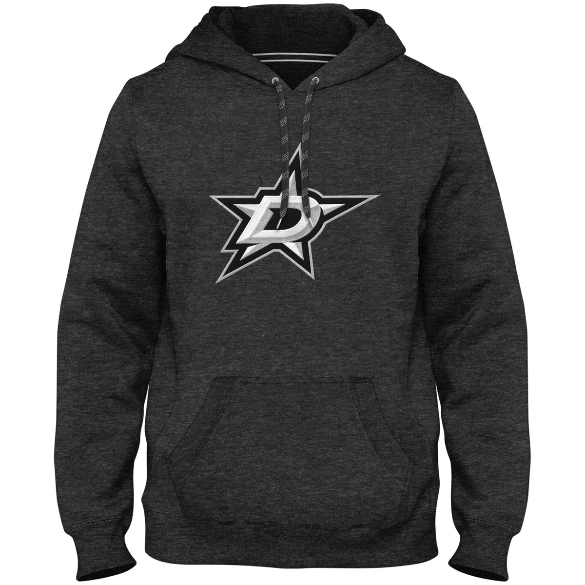 Dallas Stars NHL Bulletin Men Charcoal Express Twill Logo Hoodie product image 1, provided for visual reference and product