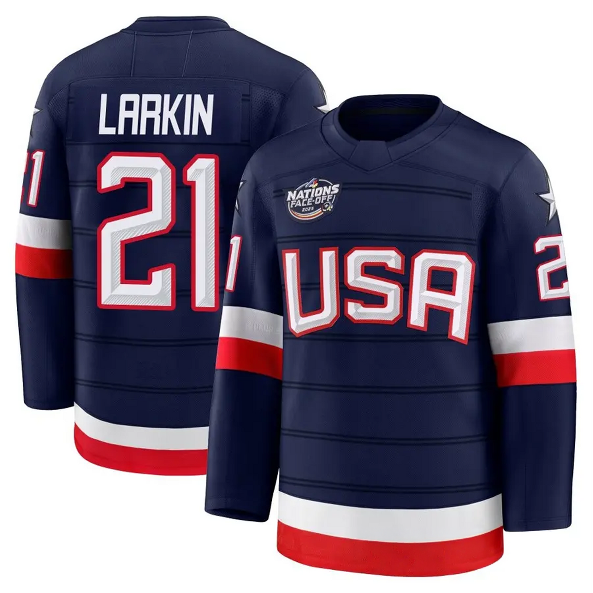 Dylan Larkin USA 2025 4 Nations Face-Off Premium Jersey product image 1